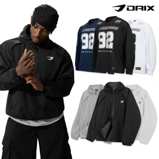 드릭스 특양면 오버핏 롱 슬리브 티셔츠