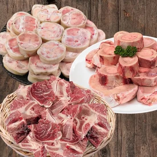 황금한우 우족 1kg 사골 1kg 잡뼈 1kg