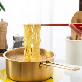 인덕션 스테인레스 티타늄 도금 편수냄비 라면냄비 8690