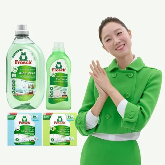 프로쉬 세탁세제 1.5L 알로에 섬유유연제 750ml 펠트바스켓 랜덤 증정