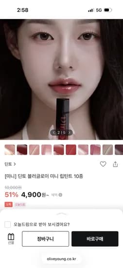 딘토 블러글로이 미니 립틴트
