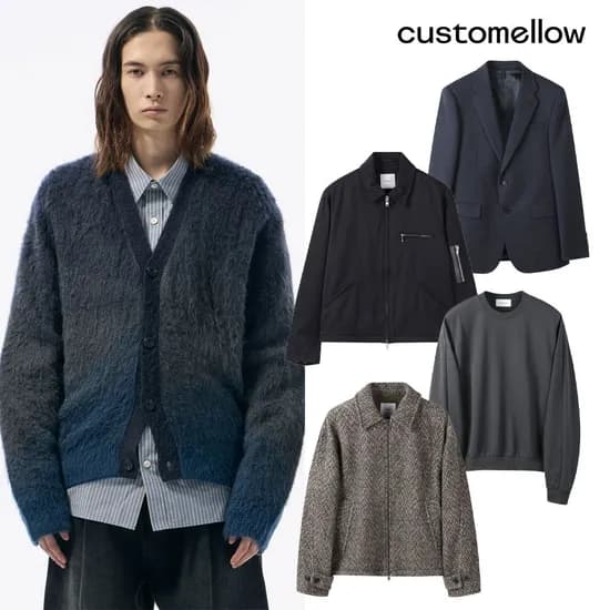 커스텀멜로우 블랙 오버사이즈 점퍼