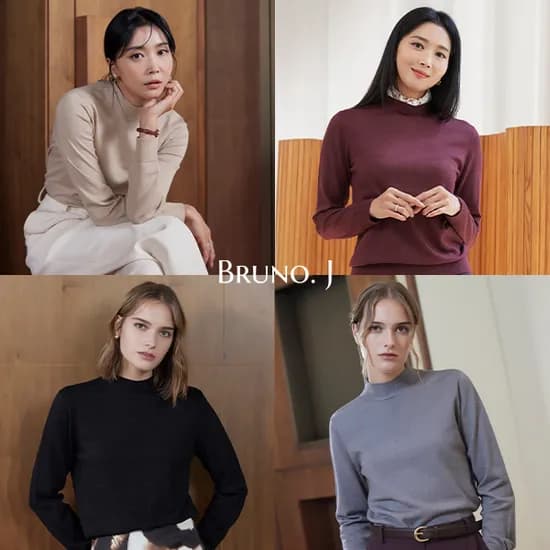 글리터 메탈 모크넥 풀오버 3종