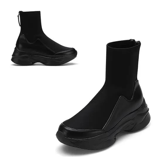 엠미소페 소가죽 앵클부츠 7CM