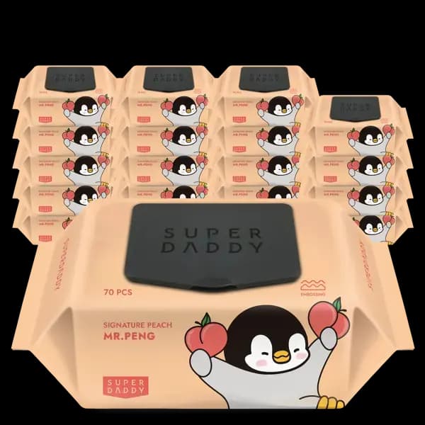 슈퍼대디 미스터펭 피치 아기물티슈 70gsm 70매 20팩