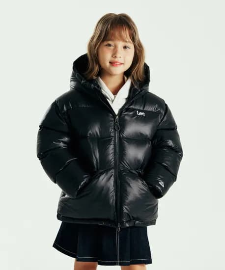 LEE 키즈 후드 헤비다운 숏 푸퍼 리 덕다운 패딩