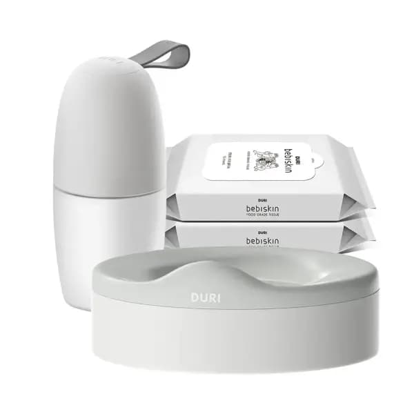 두리 도넛 휴대용 유아변기 휴대 소변기 물티슈 2팩