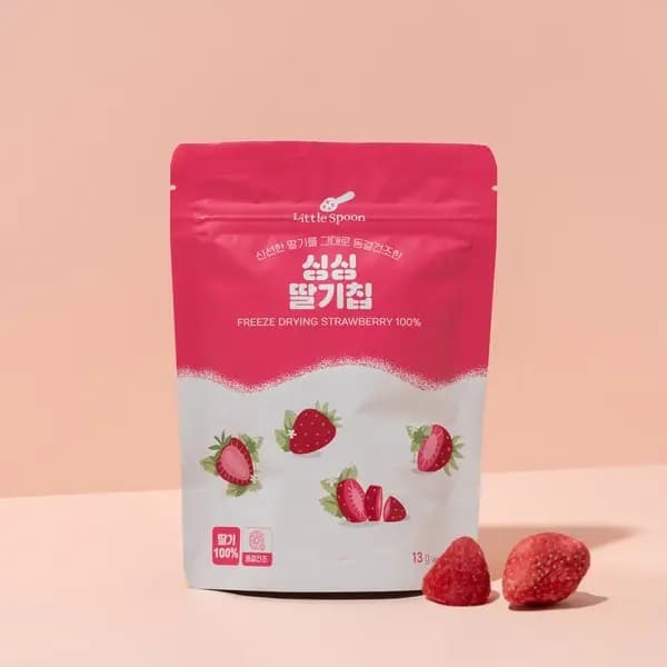리틀스푼 동결건조 싱싱과일칩 딸기