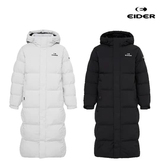 아이더 롱패딩 블랙 라이트그레이