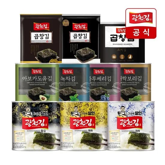 광천김 곱창 캔김 30g 5캔