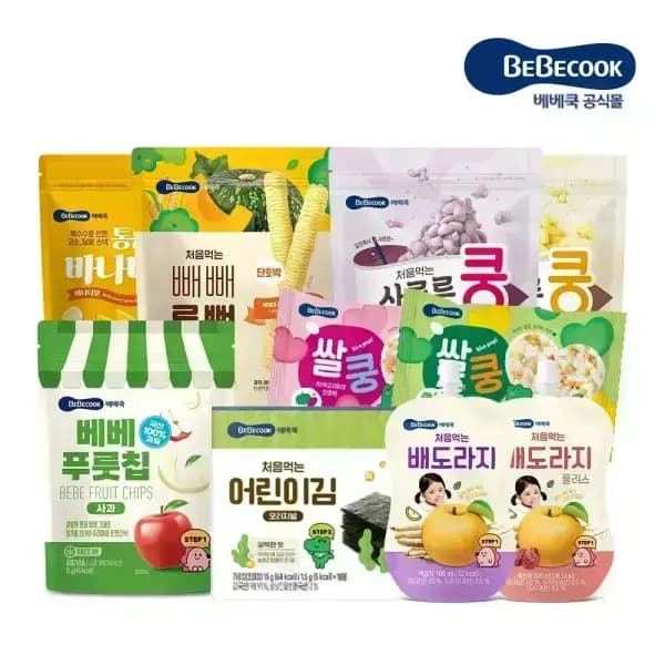 베베쿡 빼빼롱뻥 8봉 어린이김 4박스