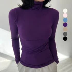 설세라 여성 폴라히트텍 얇은 이너 목폴라 1+1
