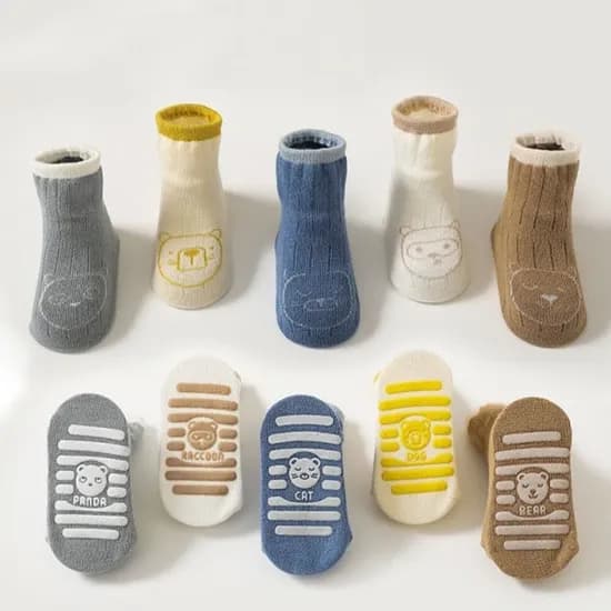 유아 동그리 미끄럼방지 양말 세트 5개