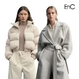 ENC 배색 숏 패딩점퍼
