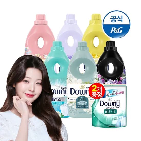 다우니 섬유유연제 1L 6개 200ml 2개 증정