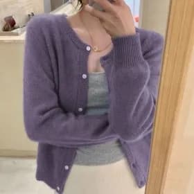 가을가디건 라운드 니트 1+1