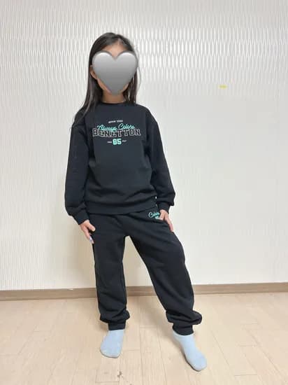 베네통키즈 맨투맨 바지 세트