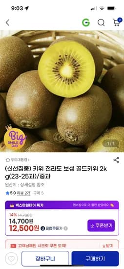 보성 골드키위 2kg