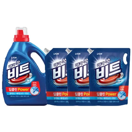 비트 딥클린 파워 액체세제 3L 1개 리필 2L 3개