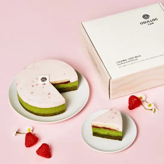 오설록 스트로베리 그린티 케이크