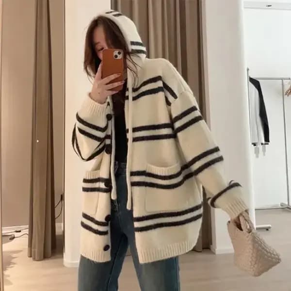 박스롱 박스후드 가디건 1+1