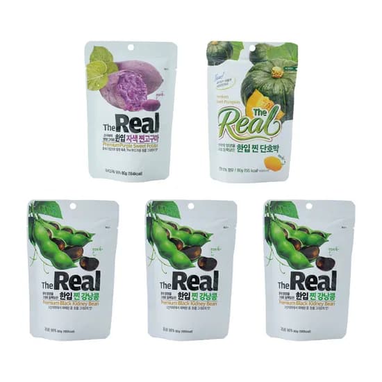 더리얼 한입찐 5개 고구마 강낭콩 단호박