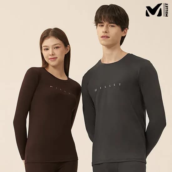 밀레 이젠벅 남녀 엠보기모 동내의 상하세트 2종
