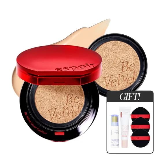 에스쁘아 비벨벳 커버 쿠션 본품+리필 퍼프 3매