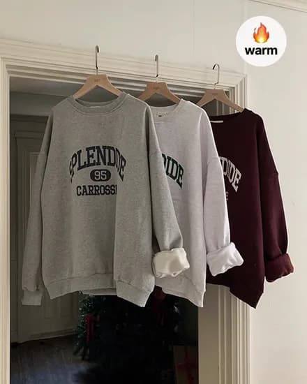 오버핏 레터링 맨투맨