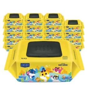 슈퍼대디 핑크퐁 아기상어 옐로우 70gsm 20팩 17,300원