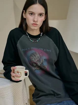 꼼파뇨 체리포크 레글런 피그먼트 롱슬리브