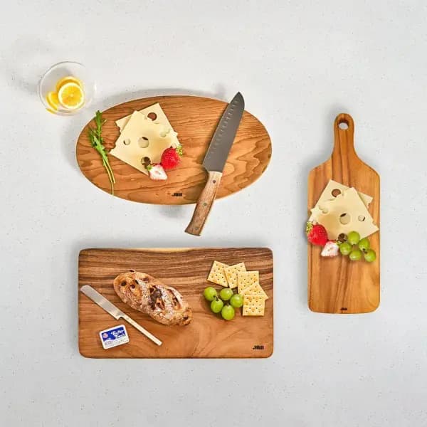 제이비홈 오블롱 레인트리 통 원목 도마
