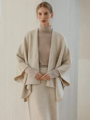 르보엔트 로렌트 사각 케이프 가디건