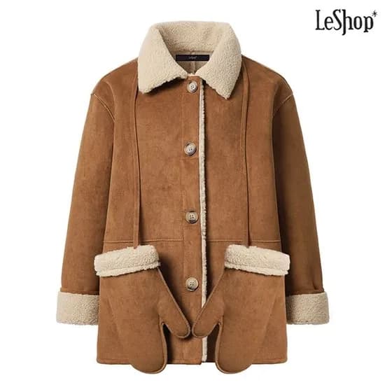 르샵 스웨이드 양털 무스탕 자켓