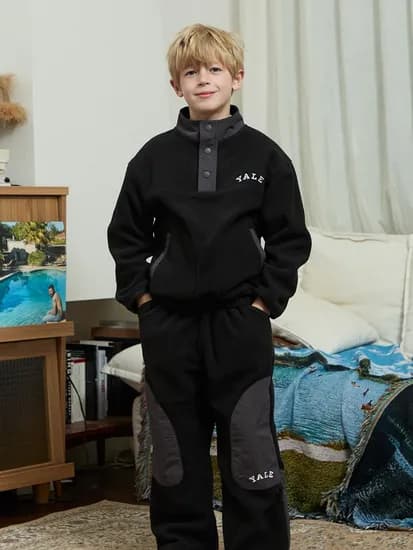 예일키즈 스냅 플리스 상하세트