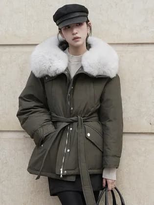 폭스 퍼 후드 구스다운 305,235원