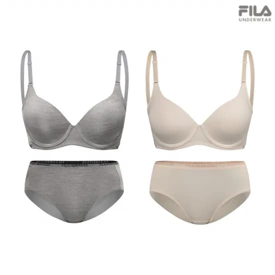 휠라 풀컵 와이어 브라 팬티 세트