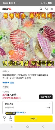제철 홍가리비 5kg