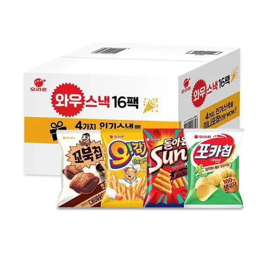 오리온 와우스낵 4종 총16봉