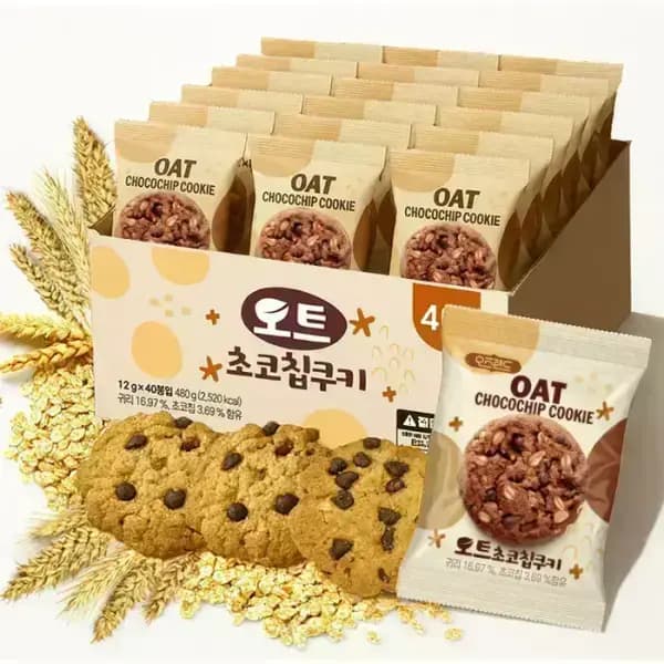 오트 귀리 초코칩쿠키 480g 40봉