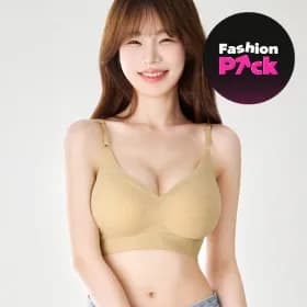 기모 골지 심리스 노와이어브라 3개