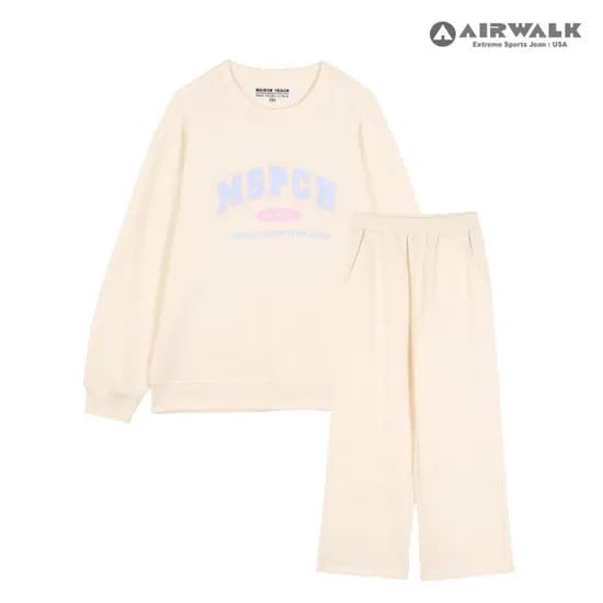 에어워크 주니어 기모 맨투맨 조거 트레이닝 셋업