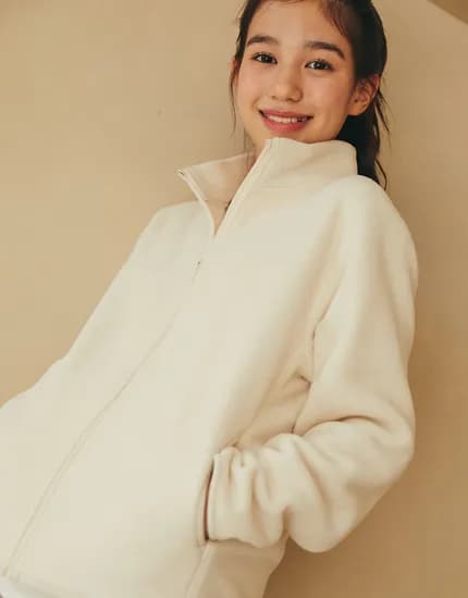 후리스 목넥 집업
