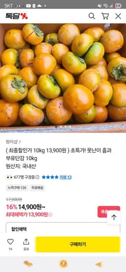 못난이 흠과 부유단감 10kg