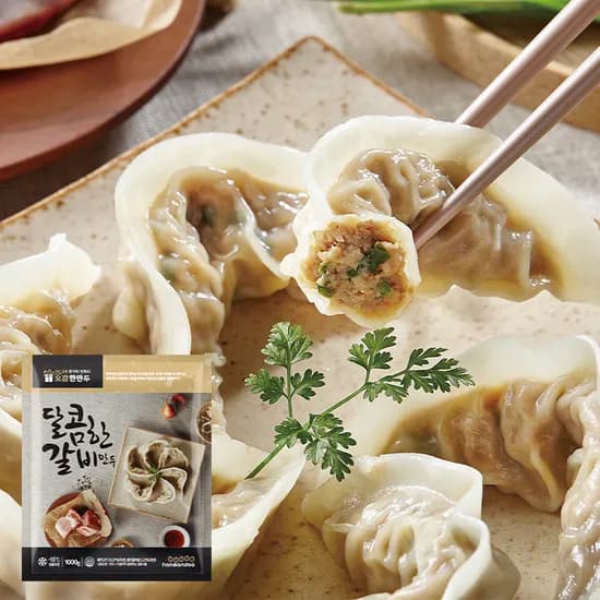 한만두 달콤한 갈비만두 1kg 2봉