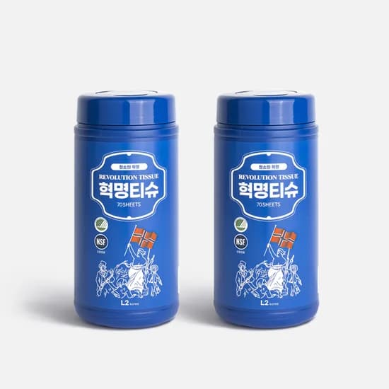 혁명티슈 세정티슈 멀티클리너 70매 2개