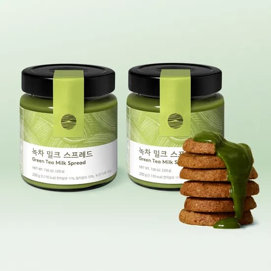 오설록 녹차밀크스프레드 200g 2개 묶음