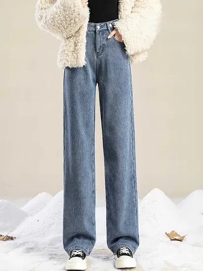 카라 융기모안감 데님팬츠