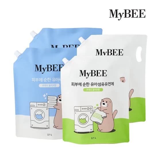 제제지크 마이비 유아세제 2100ml 4팩 유아섬유유연제 2100ml 4팩 총 8팩 25,840원