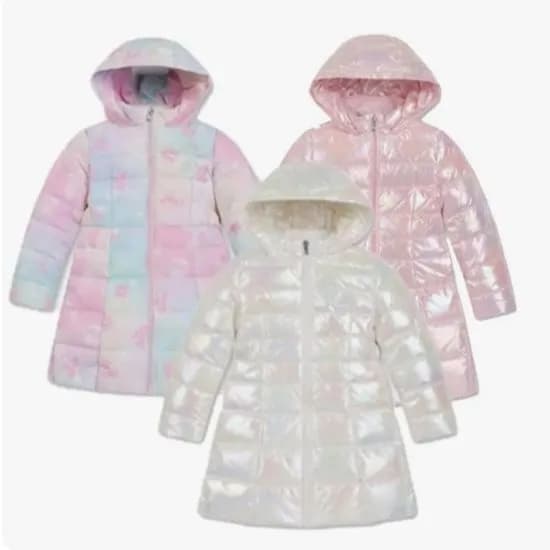 베네통 키즈 후드 경량 덕다운점퍼